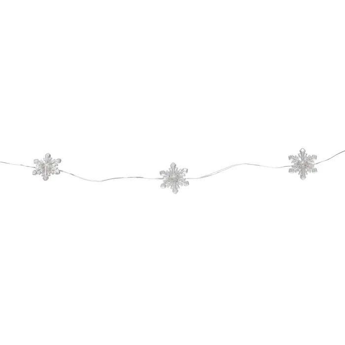Гирлянда Chomik Снежинки струна 2,2м, 20 LED теплый белый, 2АА (5900779854208)