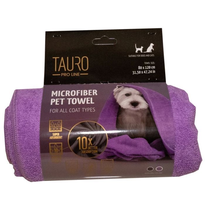 Полотенце для животных Tauro Pro Line из микрофибры 80х120 см сиреневый (TPL63399)