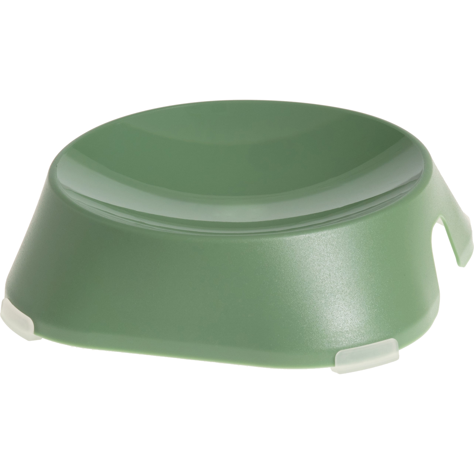 Посуда для кошек Fiboo Flat Bowl миска с антискользящими накладками зеленая (FIB0087)