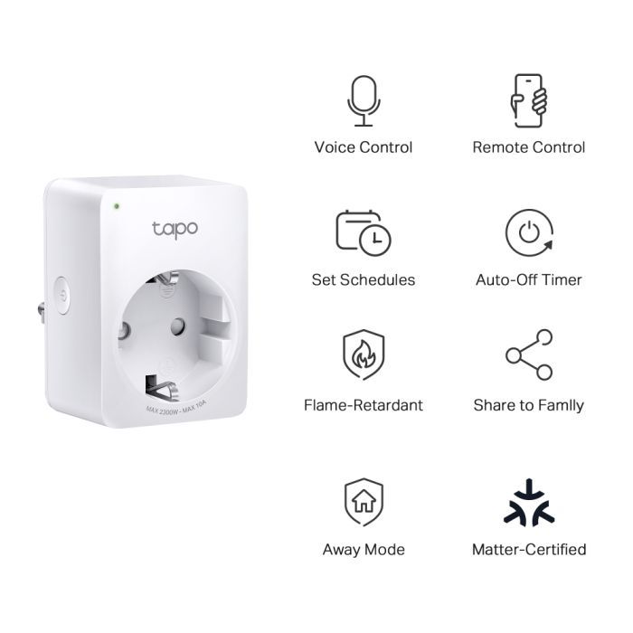 Умная розетка TP-Link Tapo P100M изображение 2