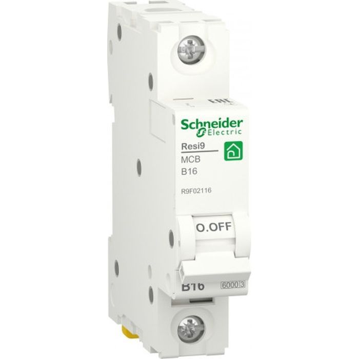 Автоматический выключатель Schneider Electric RESI9 6kA 1P 16A В (R9F02116)