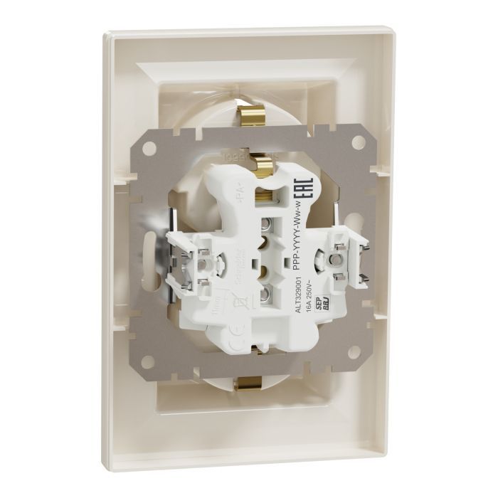 Розетка Schneider Electric ASFORA с заземлением двойная крем 16А (EPH9900123) изображение 7