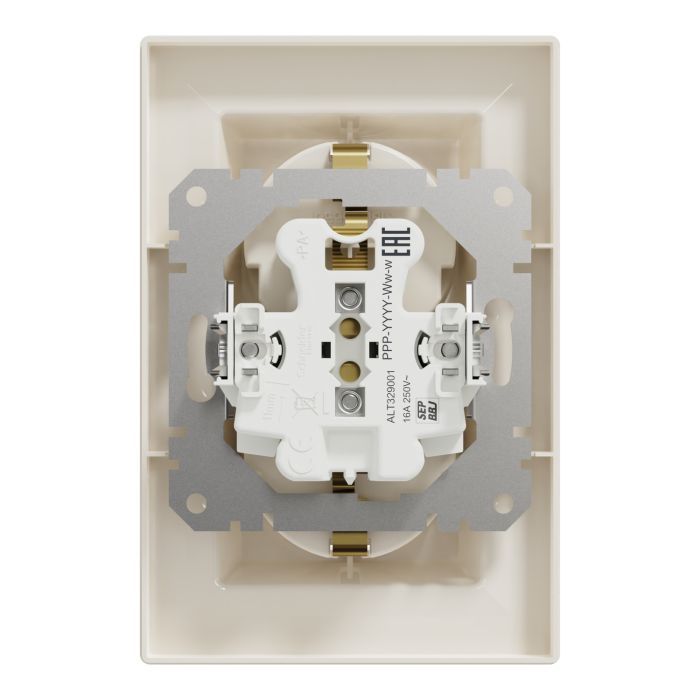Розетка Schneider Electric ASFORA с заземлением двойная крем 16А (EPH9900123) изображение 8