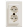 Розетка Schneider Electric ASFORA с заземлением двойная крем 16А (EPH9900123)