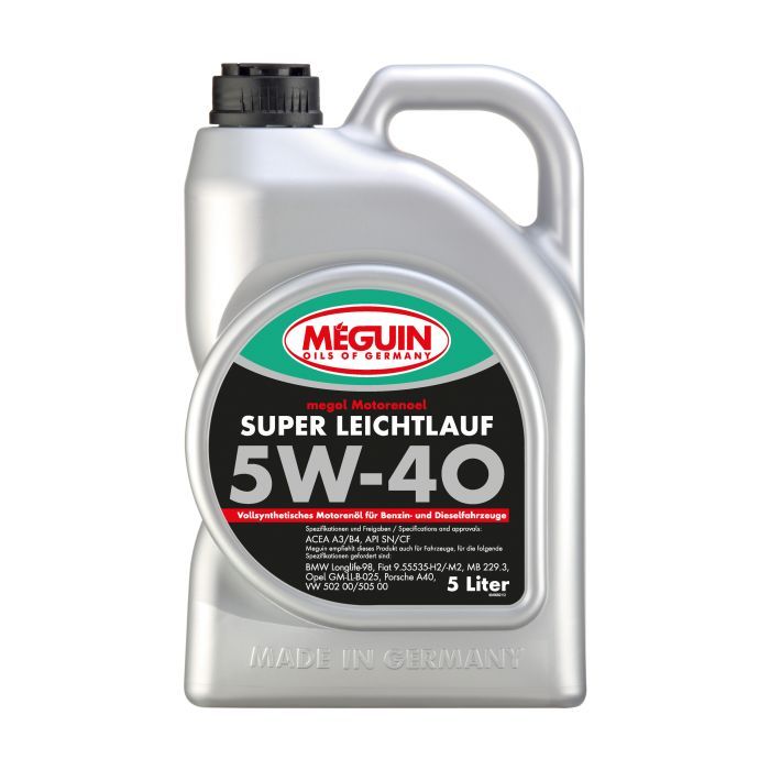 Моторное масло Meguin SUPER LEICHTLAUF SAE 5W-40 5л (4809)