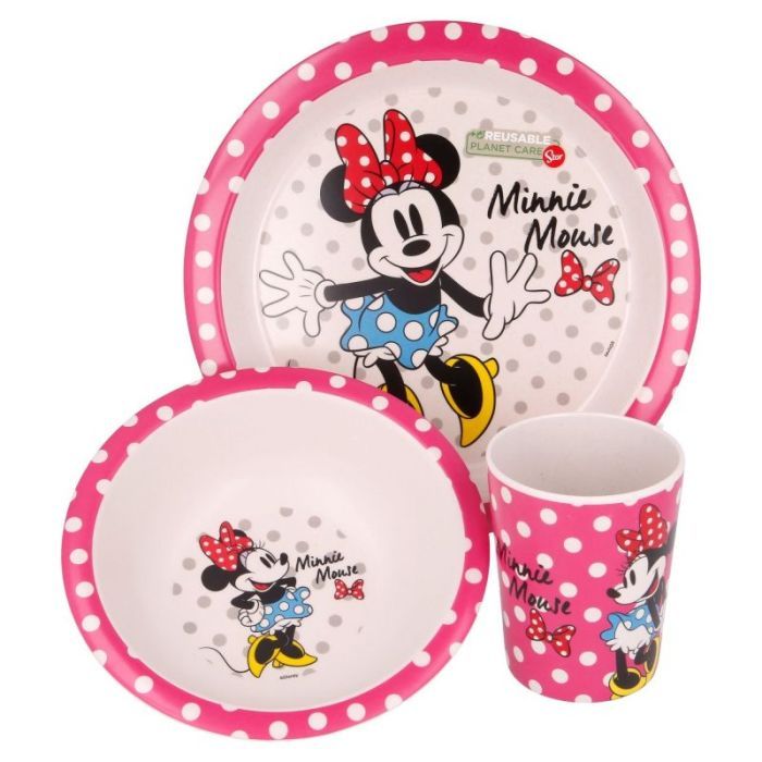 Набір дитячого посуду Stor Disney - Minnie Mouse, Bamboo Premium Set (Stor-01285)