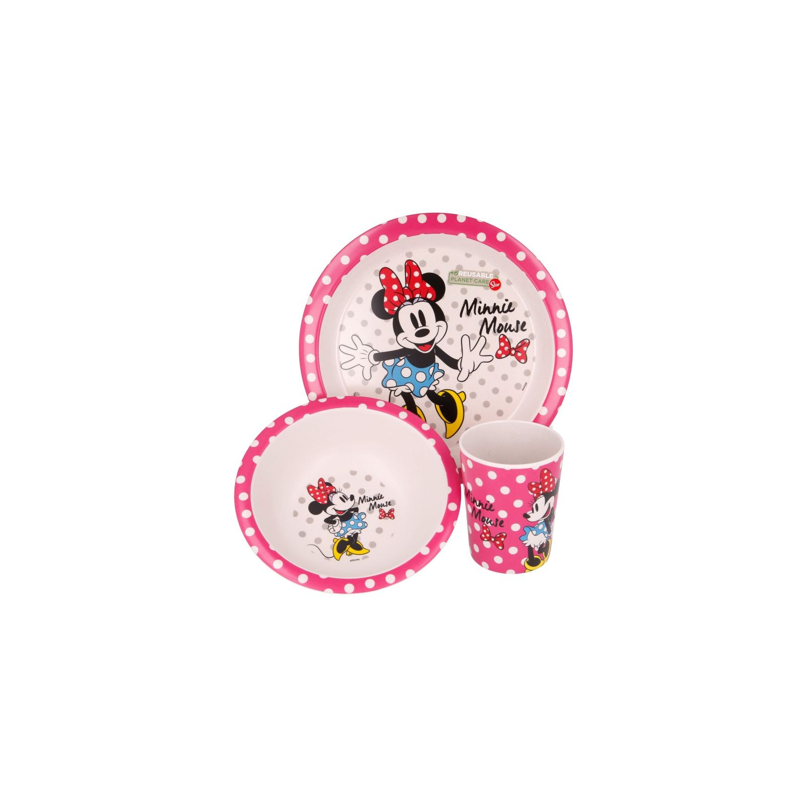 Набір дитячого посуду Stor Disney - Minnie Mouse, Bamboo Premium Set (Stor-01285)