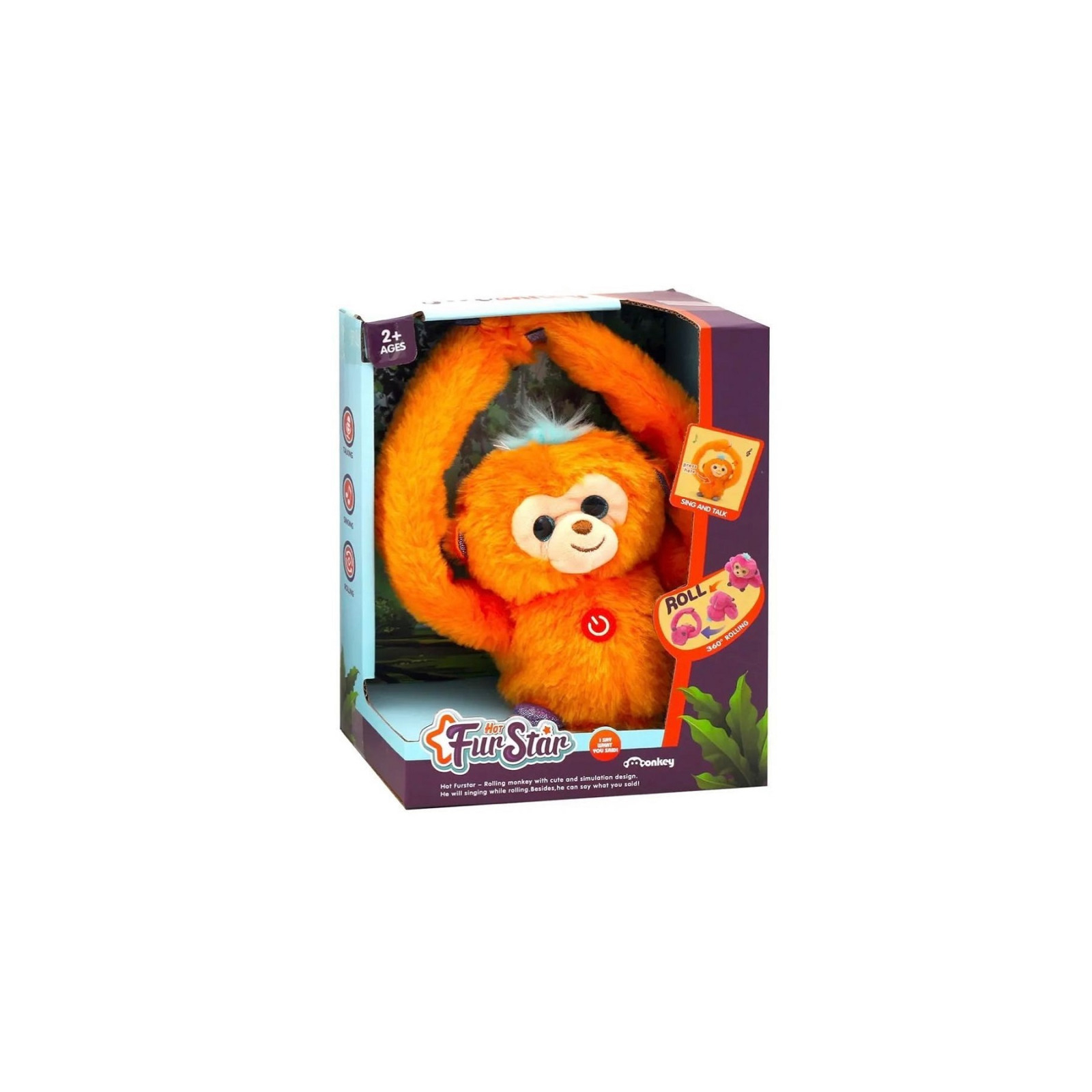 Інтерактивна іграшка Bambi Мавпа Фіолетова (MP 2304 violet) зображення 3