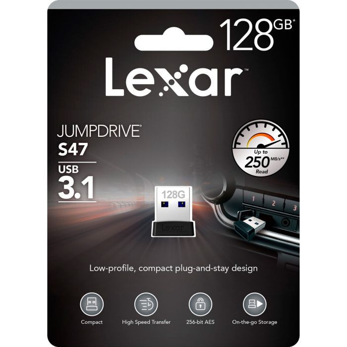 USB флеш накопитель Lexar 128GB S47 USB 2.0 (LJDS47-128ABBK) изображение 4