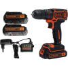 Шуруповерт Black&Decker 18 В, 1.5Ah, 40 Нм, 360-1400 об/мин, кейс (BDCDD186KB) изображение 2