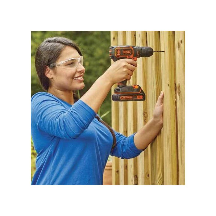 Шуруповерт Black&Decker 18 В, 1.5Ah, 40 Нм, 360-1400 об/мин, кейс (BDCDD186KB) изображение 4
