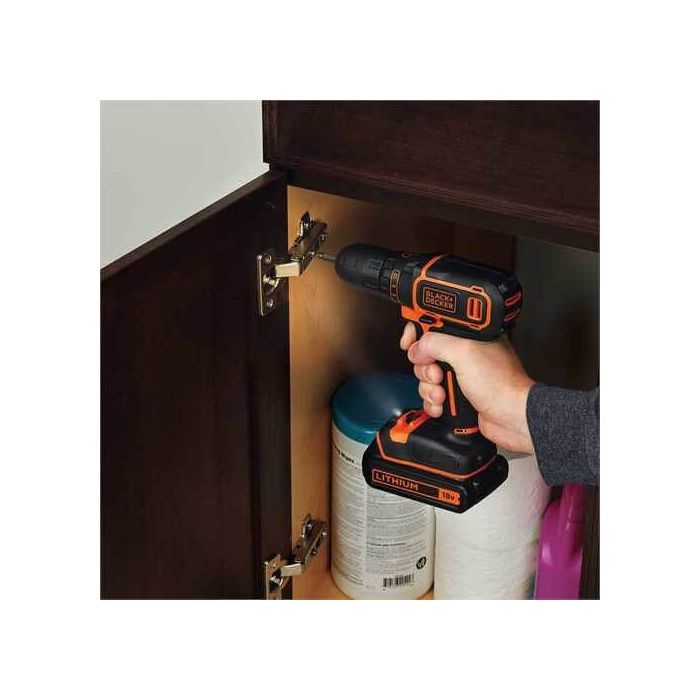 Шуруповерт Black&Decker 18 В, 1.5Ah, 40 Нм, 360-1400 об/мин, кейс (BDCDD186KB) изображение 5