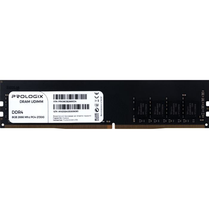 Модуль памяти для компьютера DDR4 16GB 2666 MHz Prologix (PRO16GB2666D4)