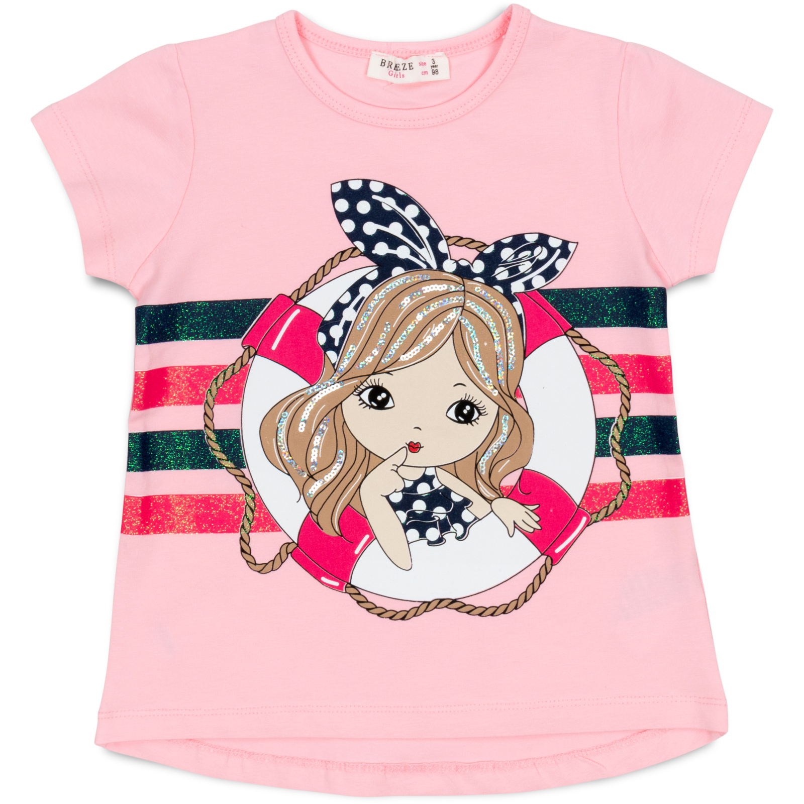 Набір дитячого одягу Breeze з дівчинкою (16843-128G-pink) зображення 2