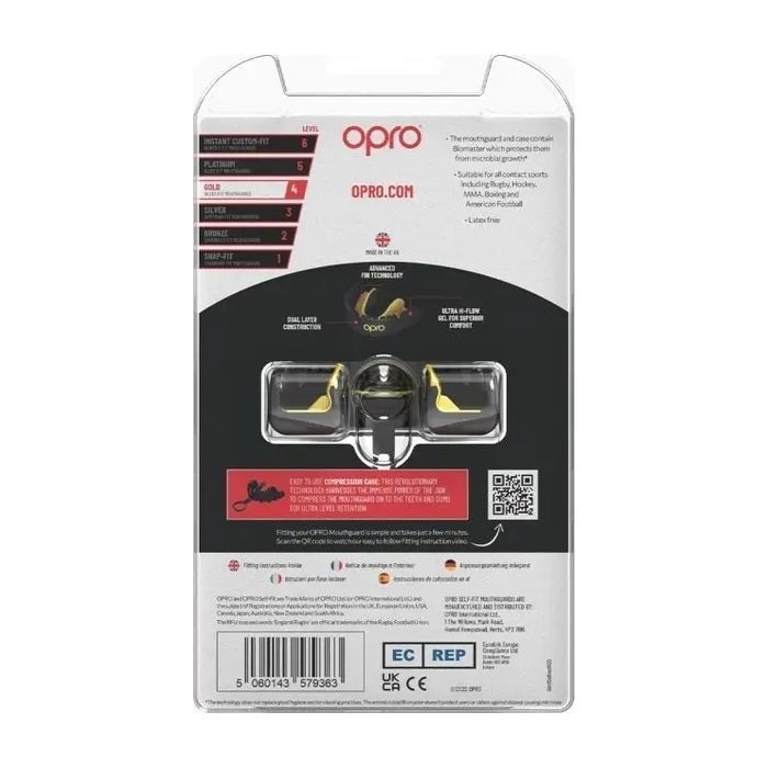 Капа Opro Gold UFC доросла Black/Gold 102516001 (UFC_Gold_Black/Gold) изображение 6