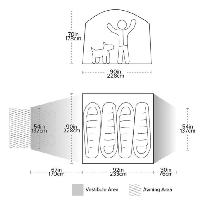 Намет Big Agnes Bunk House 4 (2022) orange/taupe (021.0077) зображення 12