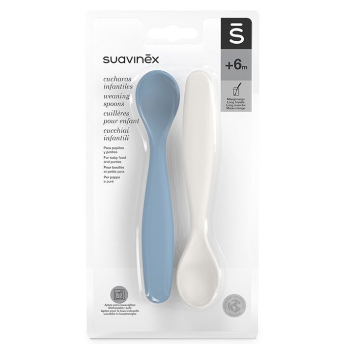 Набір дитячого посуду Suavinex Go natural, ложок, сіро-блакитний, 2 шт. (308048) зображення 3