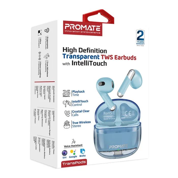Навушники Promate TransPods Blue (transpods.blue) зображення 2