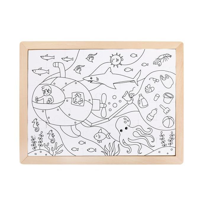 Пазл Hape Океан с раскраской (E1643) изображение 5