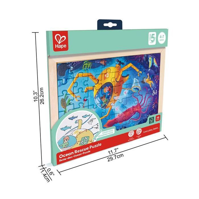 Пазл Hape Океан с раскраской (E1643) изображение 7