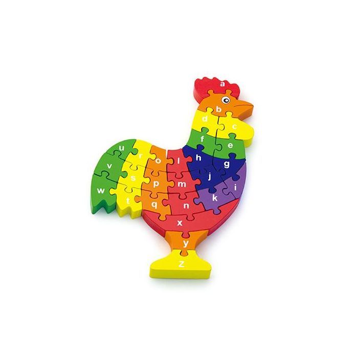 Пазл Viga Toys деревянный Петушок по буквам (55244N)