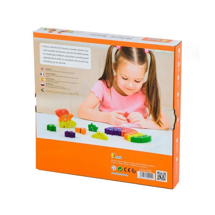 Пазл Viga Toys деревянный Петушок по буквам (55244N) изображение 3