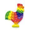 Пазл Viga Toys деревянный Петушок по буквам (55244N)