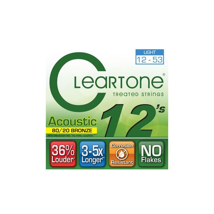 Струни для гітари Cleartone Acoustic 80/20 Bronze Light (12-53) (7612) зображення 3