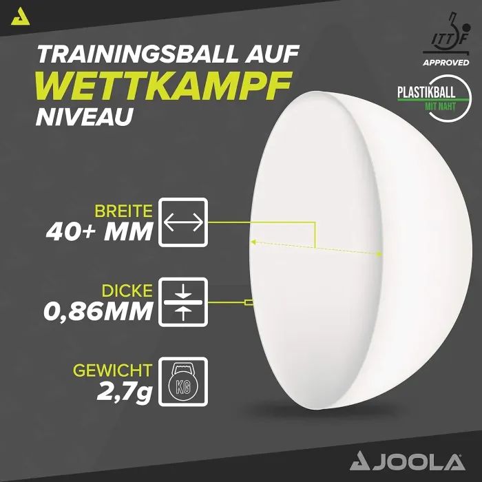 Мячик для настольного тенниса Joola Magic ABS 40+ White 72 шт (44216) (930813) изображение 5