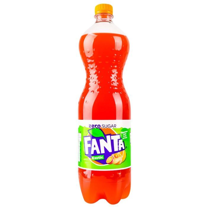 Напій Fanta Zero Sugar Exotic Безалкогольний сильногазований соковмісний 1.25 л (5449000211989)