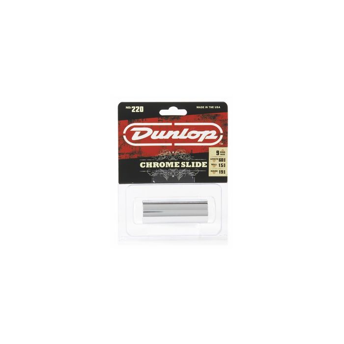 Слайдер для гитары Jim Dunlop Chrome Medium Wall Medium Slide (220) изображение 3
