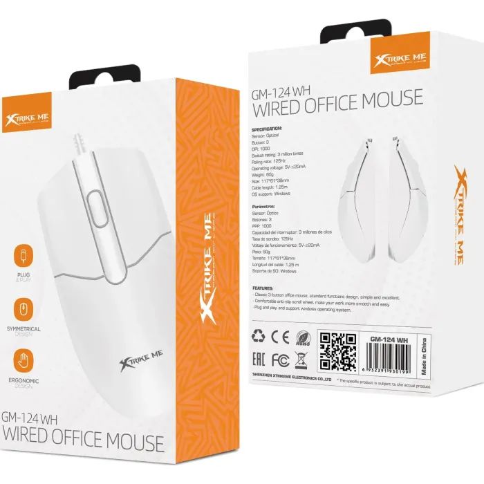 Мышка Xtrike ME GM-124 USB White (GM-124WH) изображение 5