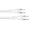 Дата кабель USB-C to USB-C 1.0m (PD Fast Charging 240W) 5А white ColorWay (CW-CBPDCC065-WT) зображення 4