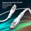 Дата кабель USB-C to USB-C 1.0m (PD Fast Charging 240W) 5А white ColorWay (CW-CBPDCC065-WT) зображення 6