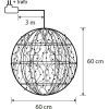 Прикраса декоративна Luca Lighting Куля Срібна мерехтлива D60 см 320 led (8718861660982) зображення 2
