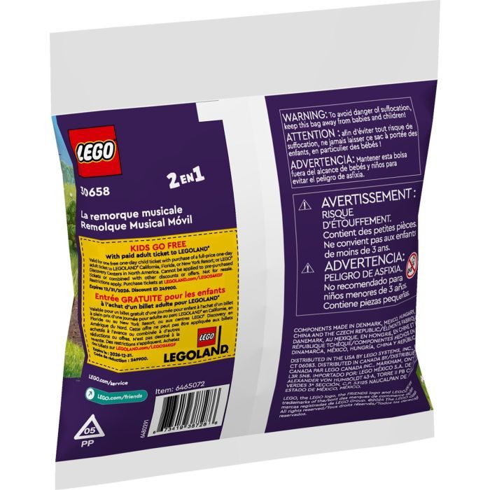 Конструктор LEGO Friends Музыкальный прицеп на колесах (30658) изображение 3