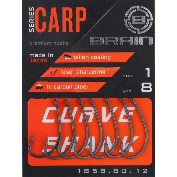 Крючок Brain Brain Curve Shank 01 (8 шт/уп) (1858.80.12) изображение 2