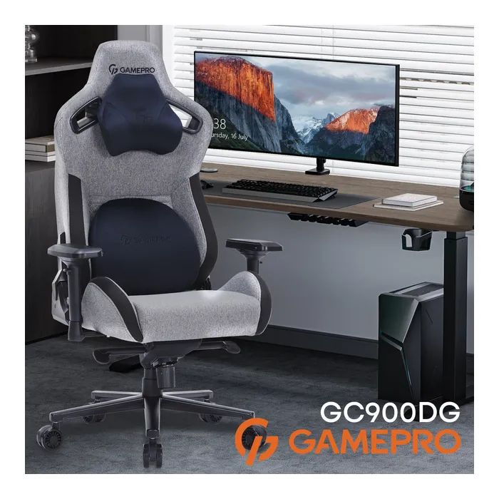 Крісло ігрове GamePro GC900DG Size XL Fabric Dark Grey (GC900DG) зображення 10