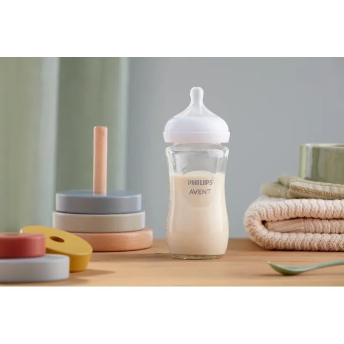 Бутылочка для кормления Philips AVENT Natural Природный поток 240 мл стеклянная (SCY933/01) изображение 5