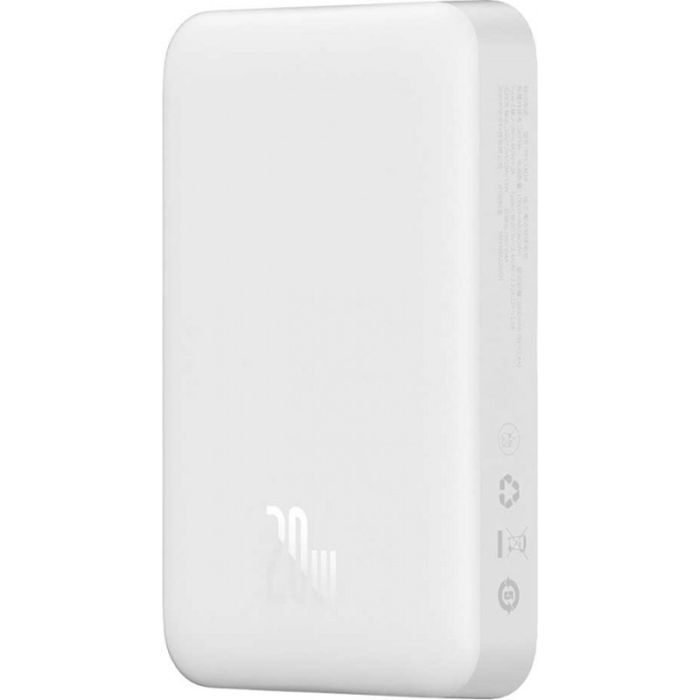 Батарея универсальная Baseus Wireless Magnetic Mini 10000mAh 20W, White (PPCX030002\PPCXM10) (P10022100212-00) изображение 3