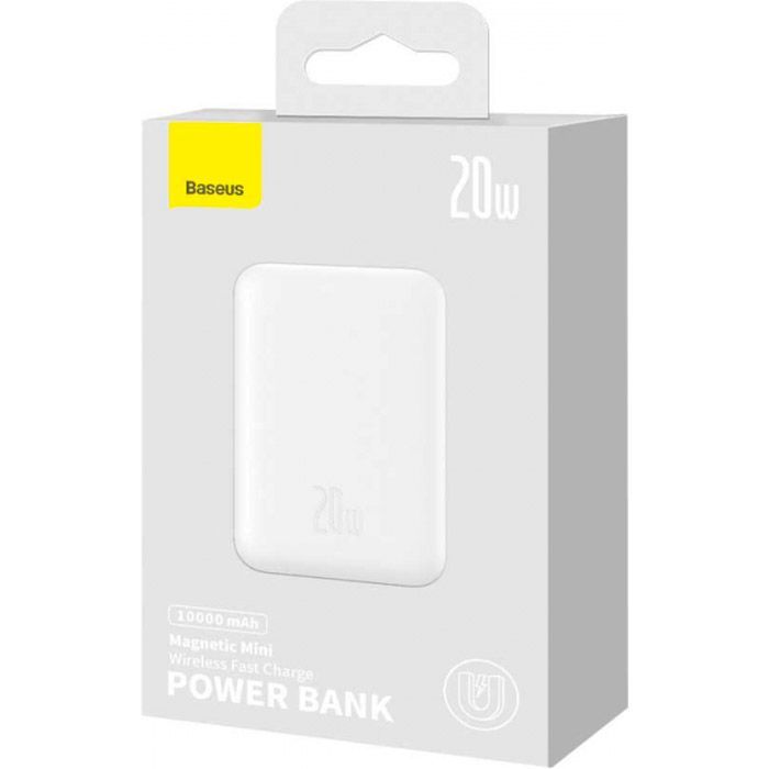 Батарея универсальная Baseus Wireless Magnetic Mini 10000mAh 20W, White (PPCX030002\PPCXM10) (P10022100212-00) изображение 9