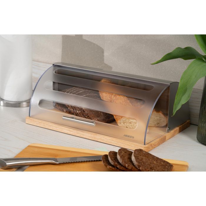 Хлебница Ardesto Gemini 39х27х15см, дерево, пластик, нержавіюча сталь (AR0914GB) изображение 10