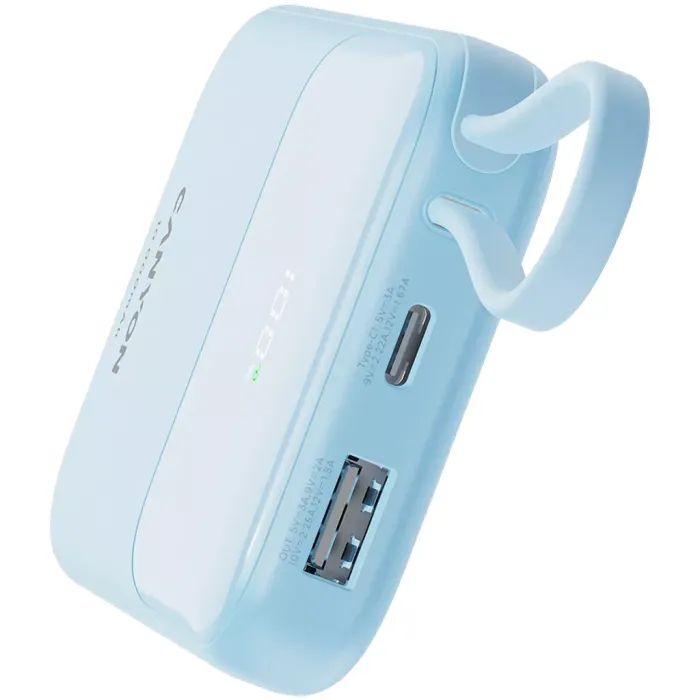 Батарея универсальная Canyon 10000mAh OnPower 101 PD/22.5W built-in cable Purple (CNS-CPB101PU) изображение 6