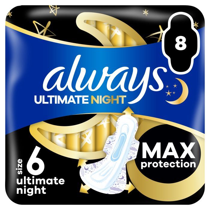 Гигиенические прокладки Always Ultimate Night Розмір 6 8 шт. (8700216213905)