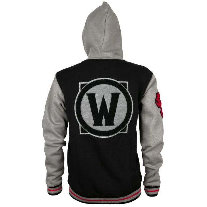 Кофта Jinx World of Warcraft Horde Varsity Hoodie Black/Cool Grey/Red S (JINX-10491 BLS) зображення 2