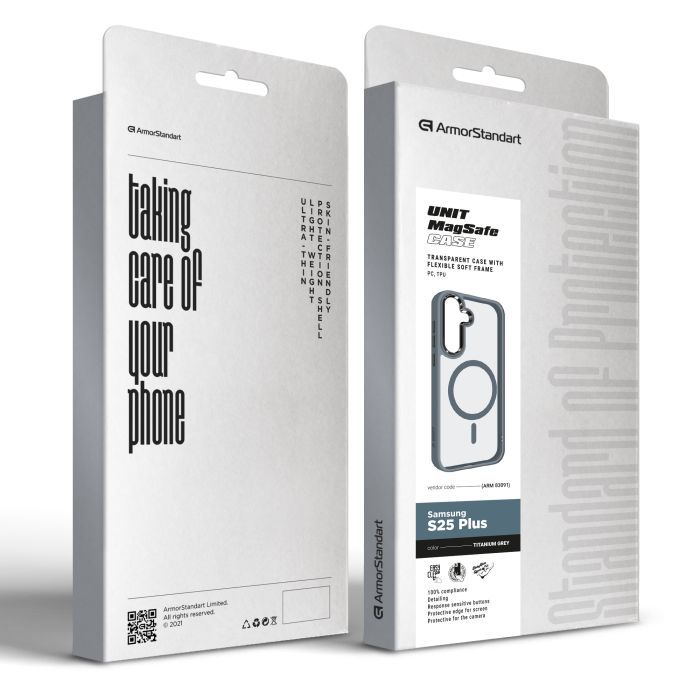 Чехол для мобильного телефона Armorstandart Unit MagSafe Samsung S25 Plus Titanium Grey (ARM83091) изображение 2