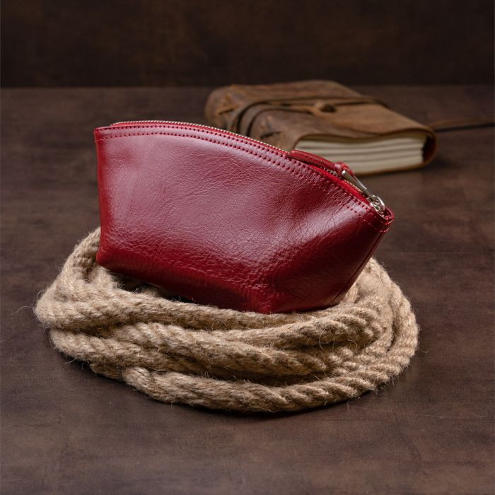 Косметичка Grande Pelle Зі шкіри Червона (11303) зображення 8