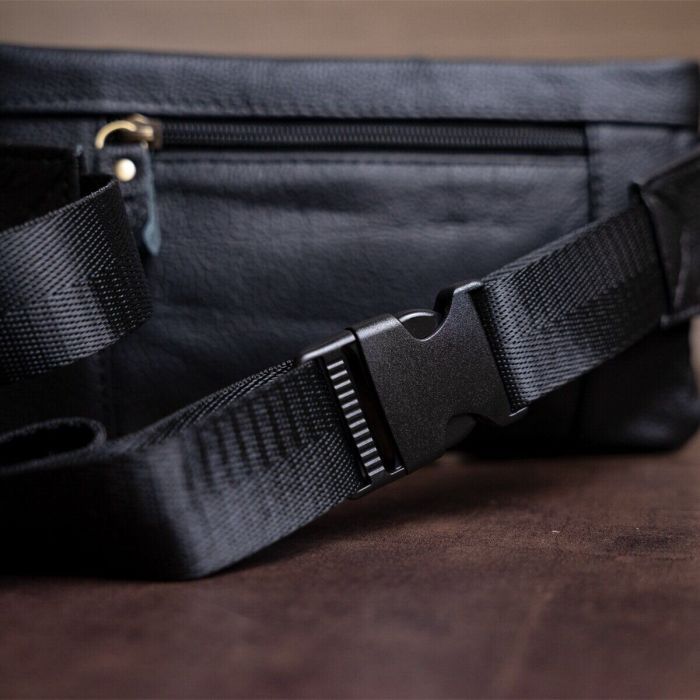 Сумка Vintage На пояс Черная (14734) изображение 11