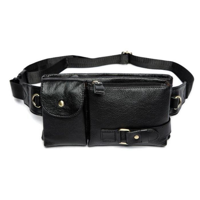 Сумка Vintage На пояс Черная (14734)