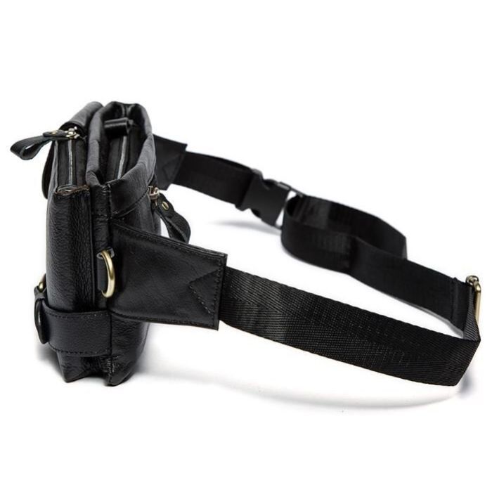 Сумка Vintage На пояс Черная (14734) изображение 2